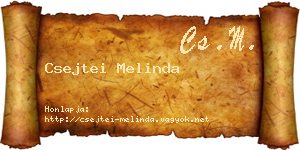 Csejtei Melinda névjegykártya